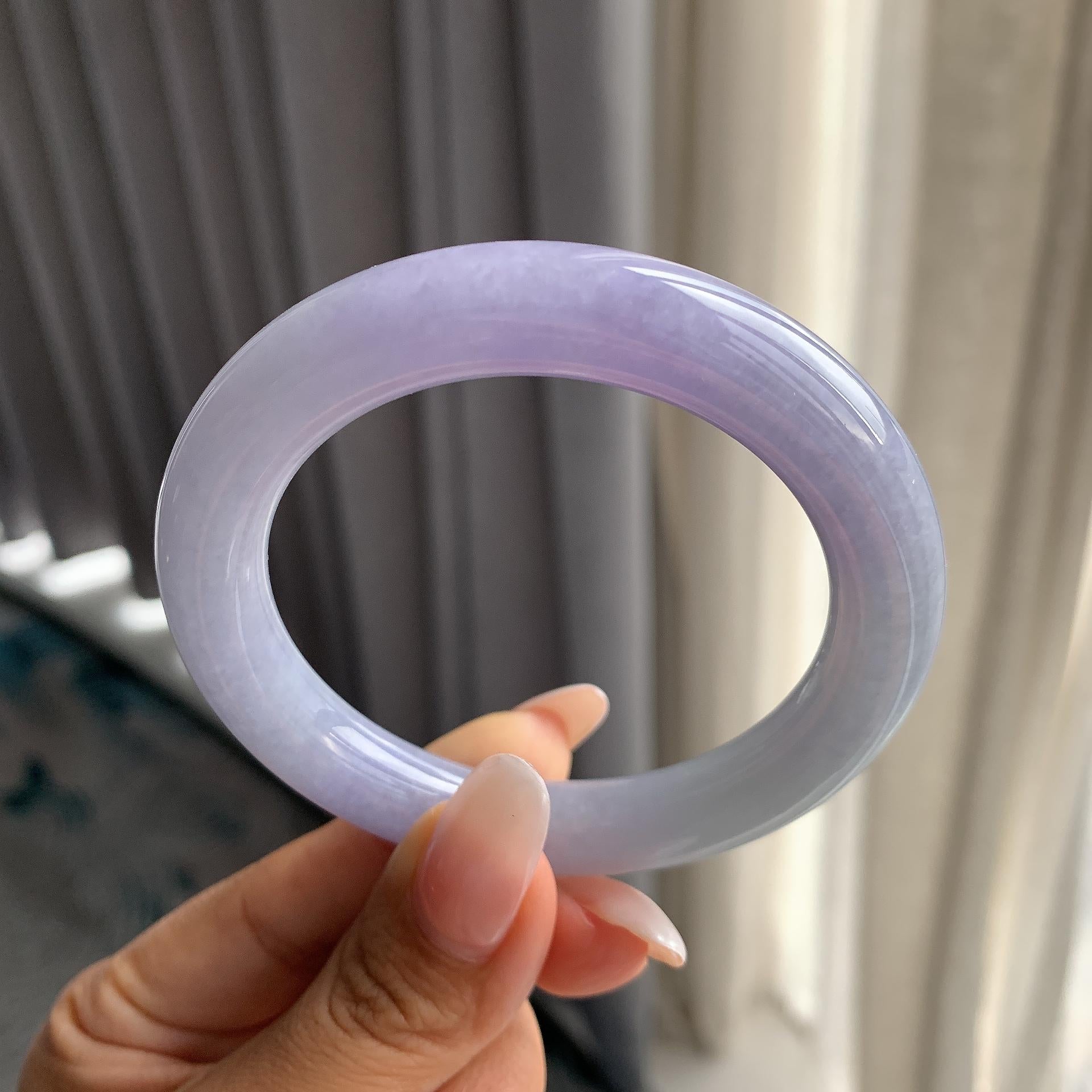 糯种紫罗兰圆条手镯（55.3mm）（yc196485）