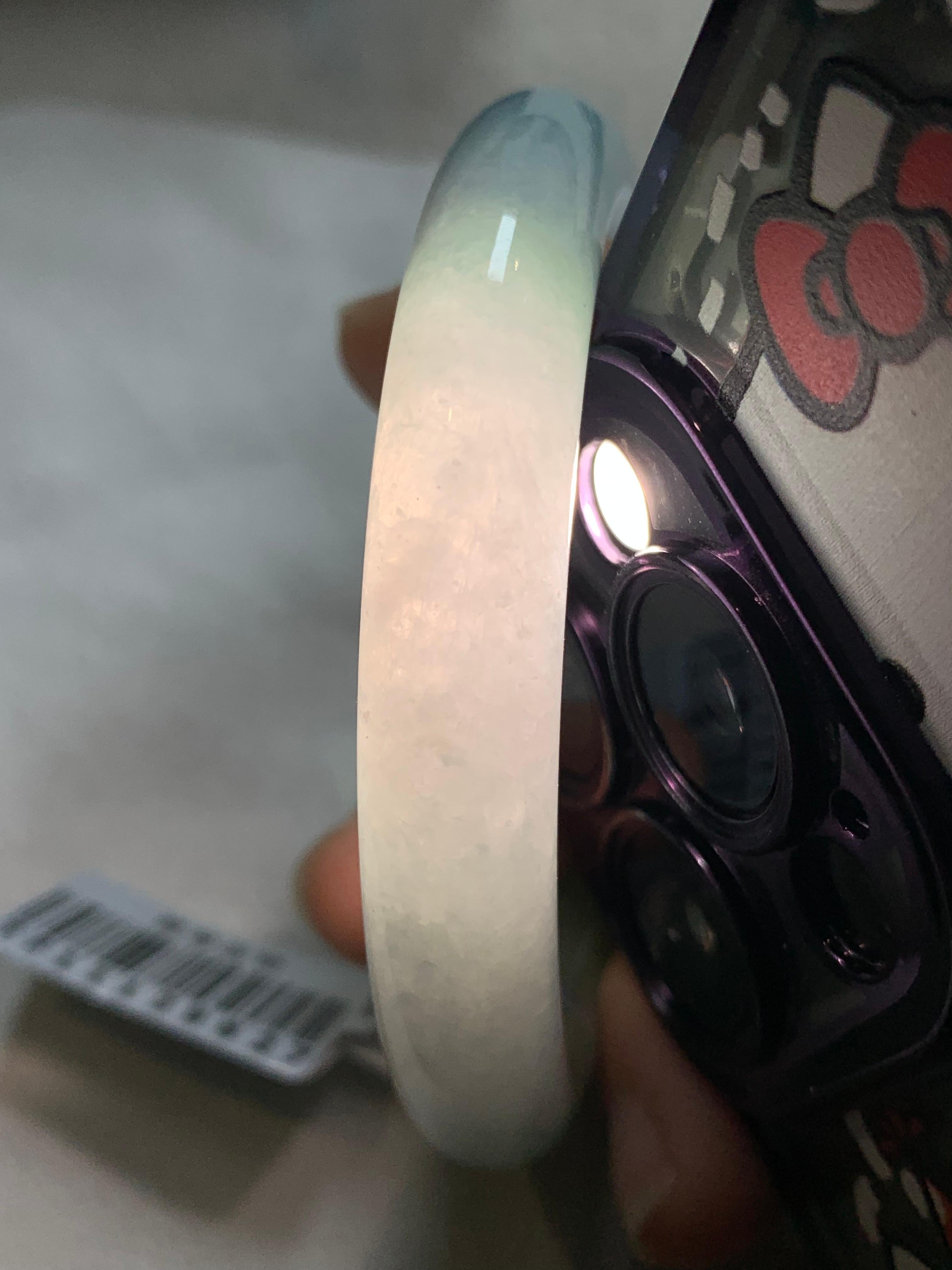 细糯种黄翡圆条手镯（53.3mm）（yc267224）