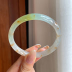 糯冰特色翡翠平安镯（59mm)（yc413784）