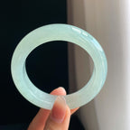 冰种晴底翡翠平安镯（56mm)（yc323804）
