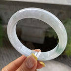细糯种飘花正圈平安镯57.8圈      天然缅甸A货翡翠（yc387360）