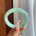 糯冰晴底翡翠平安镯（55.5mm）（yc274435）