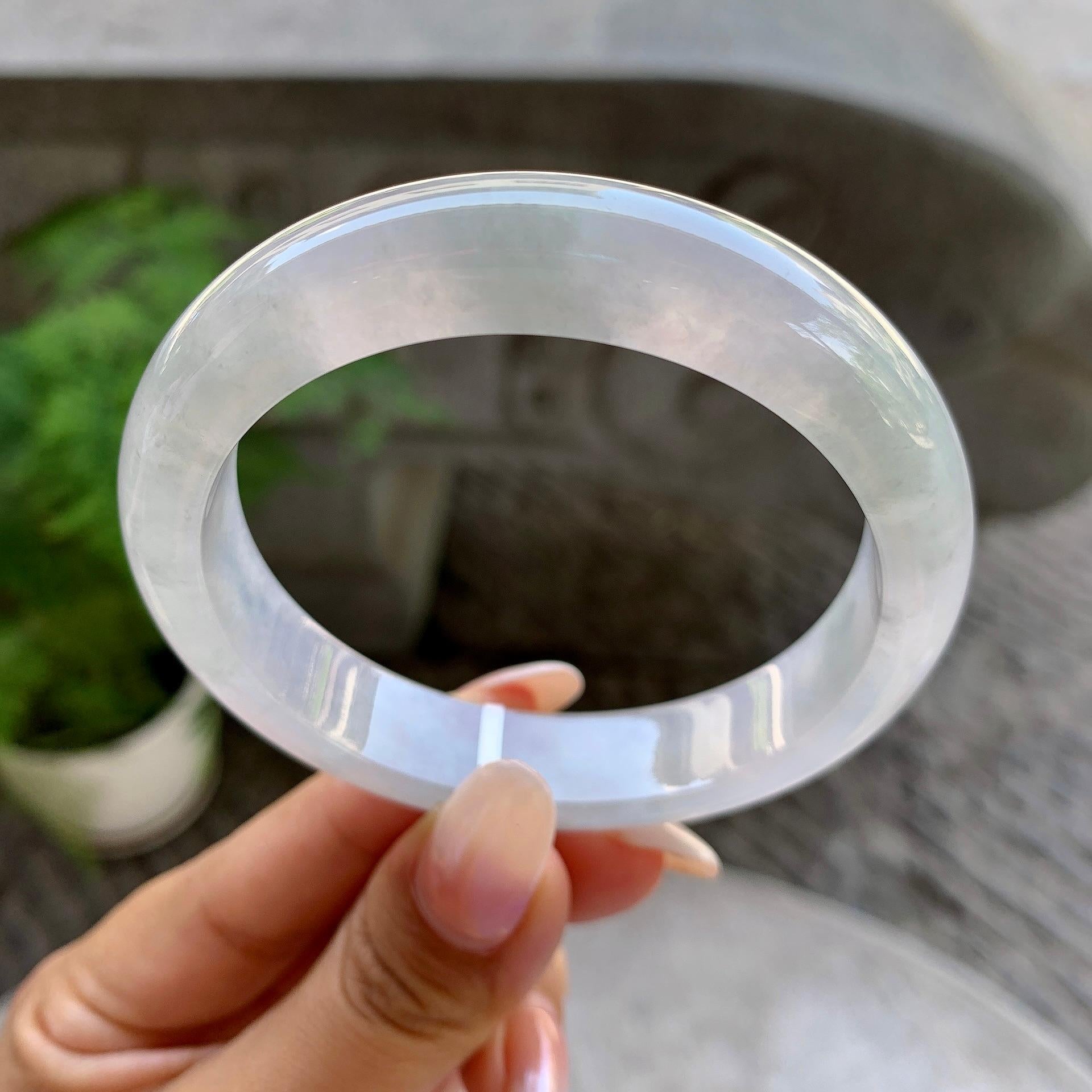 细糯种带底色平安镯（56.8mm）（yc199589）