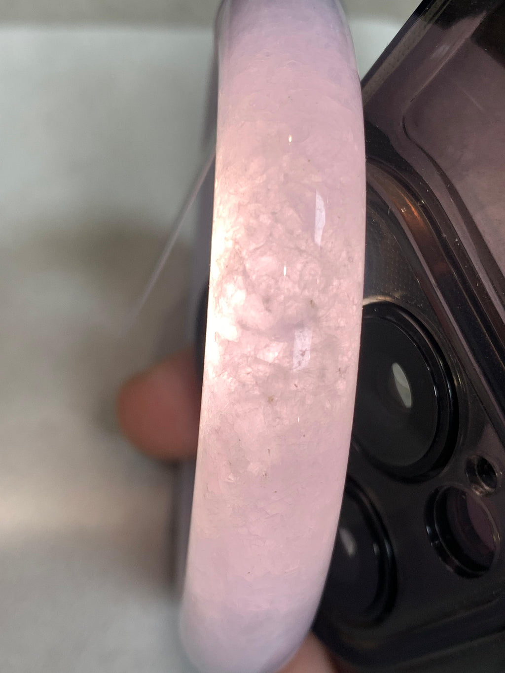 糯种淡紫罗兰平安镯（56mm）（yc296335）