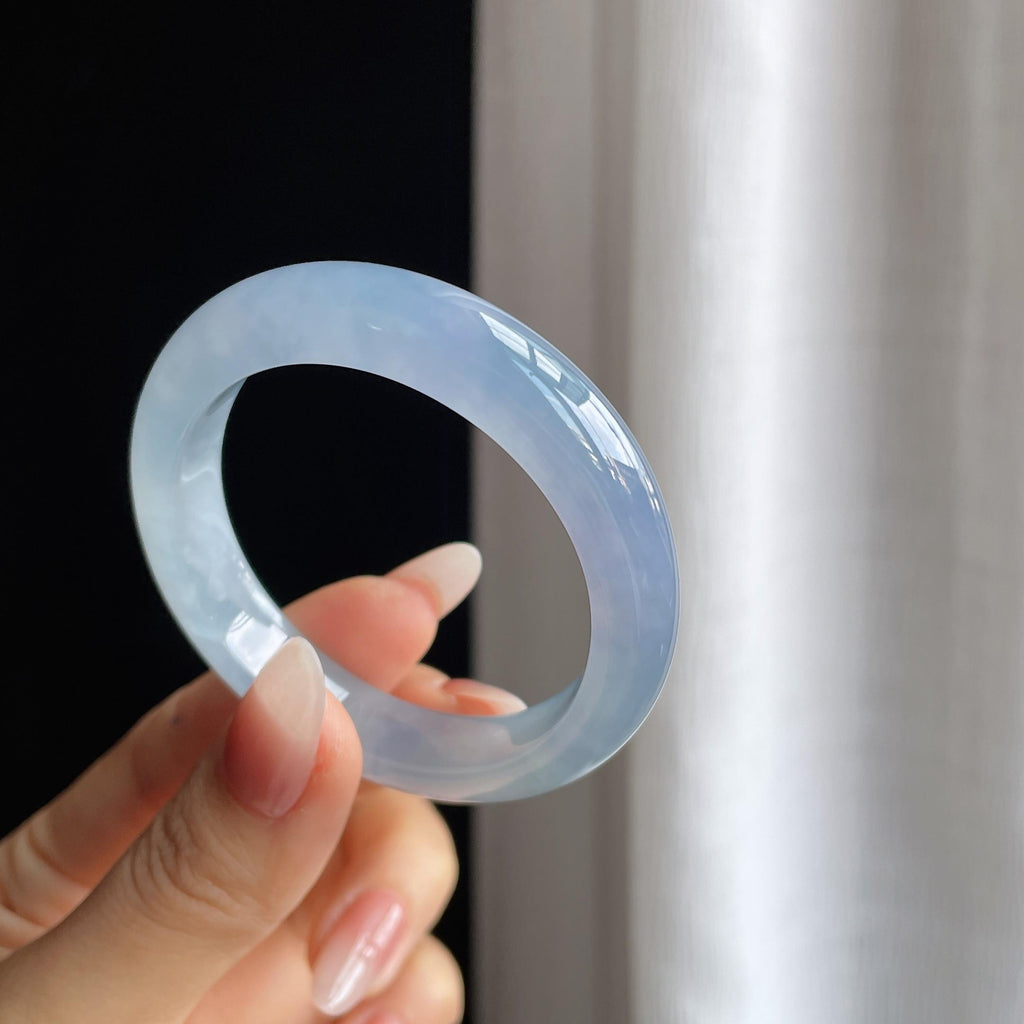 冰种紫罗兰翡翠贵妃镯（52mm）（yc293407）