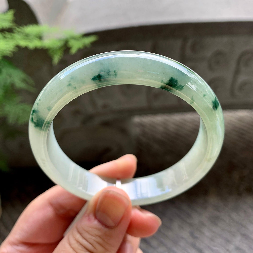细糯种飘花平安镯（58.8mm）（yc202348）