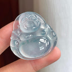 冰种蓝底飘花翡翠佛公（yc248545）