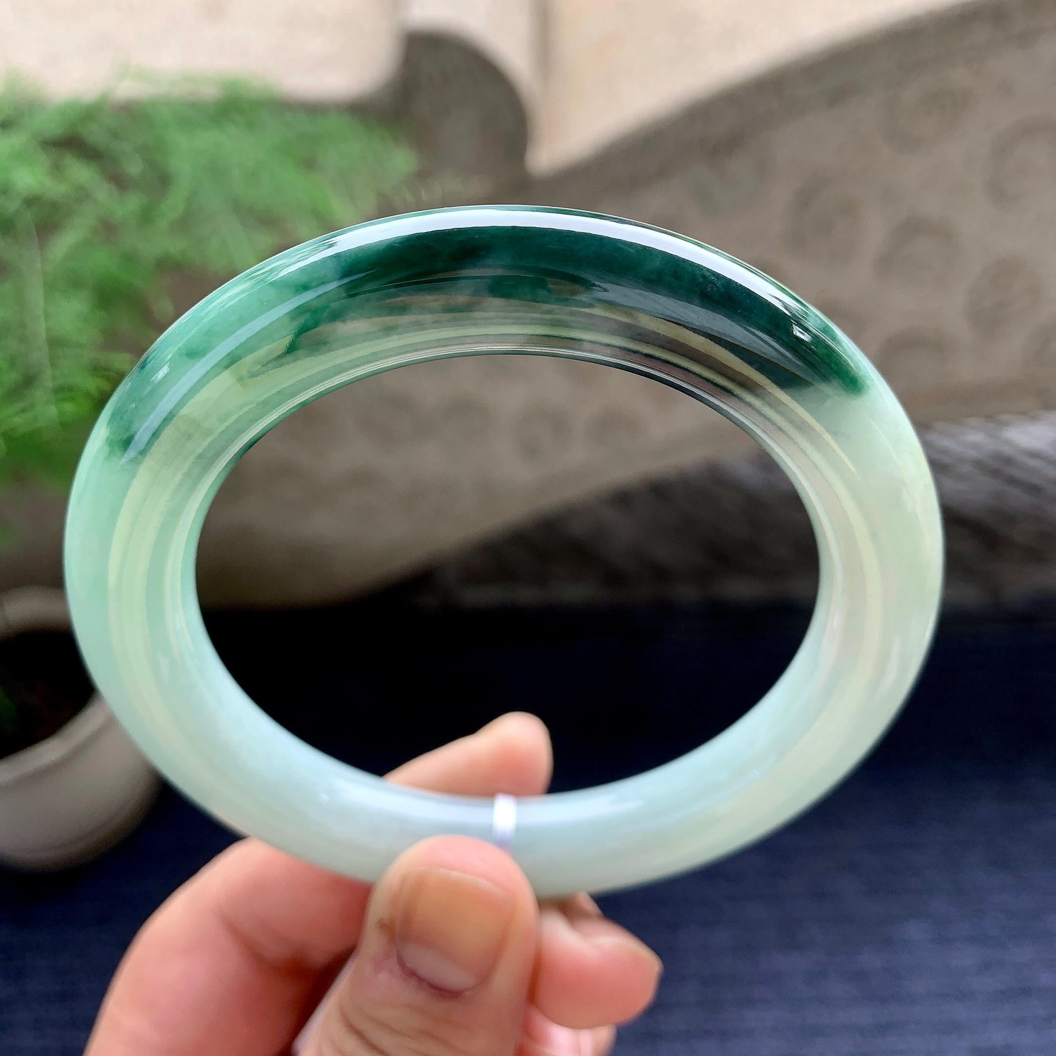 细糯种飘花圆条手镯（60.2mm)（yc198244）