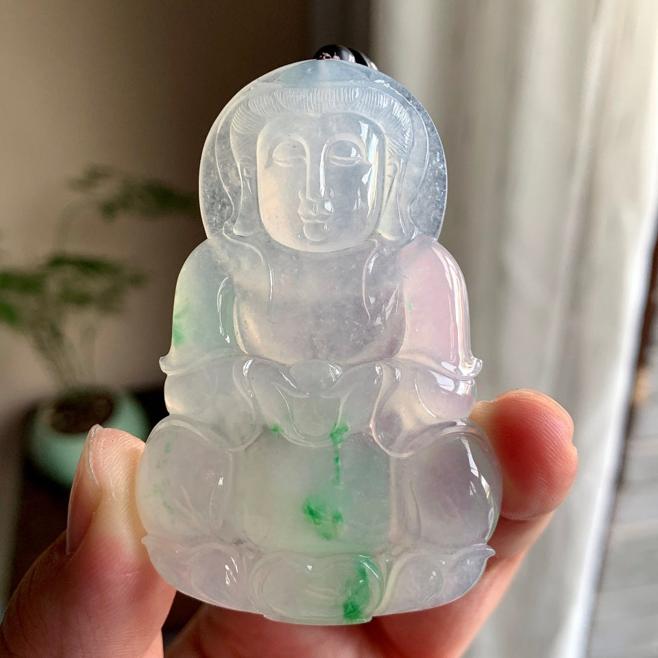 冰种飘花观音挂件（TF06263111）