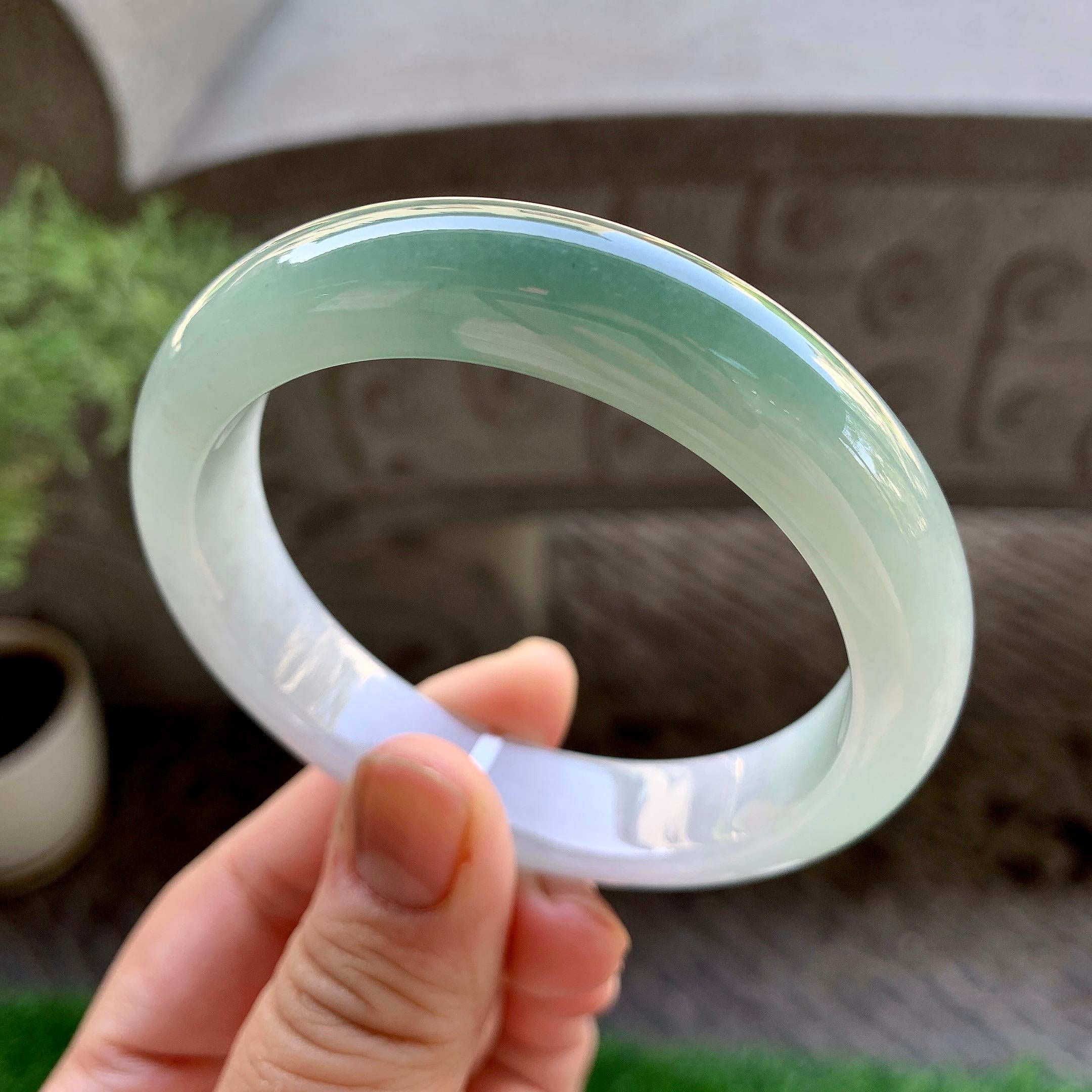 糯种半山水平安镯（57.3mm）（yc240759）