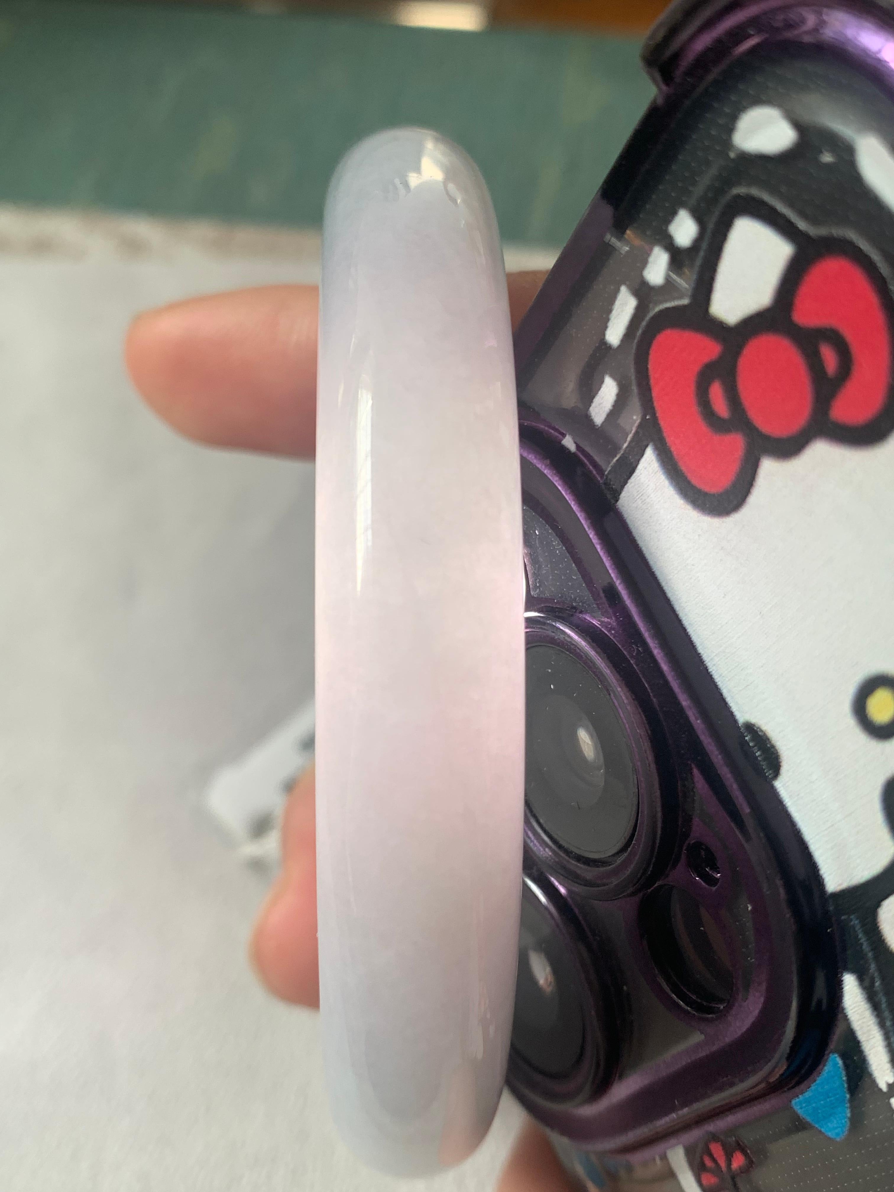 糯种无色圆条手镯（55.2mm）（yc275316）