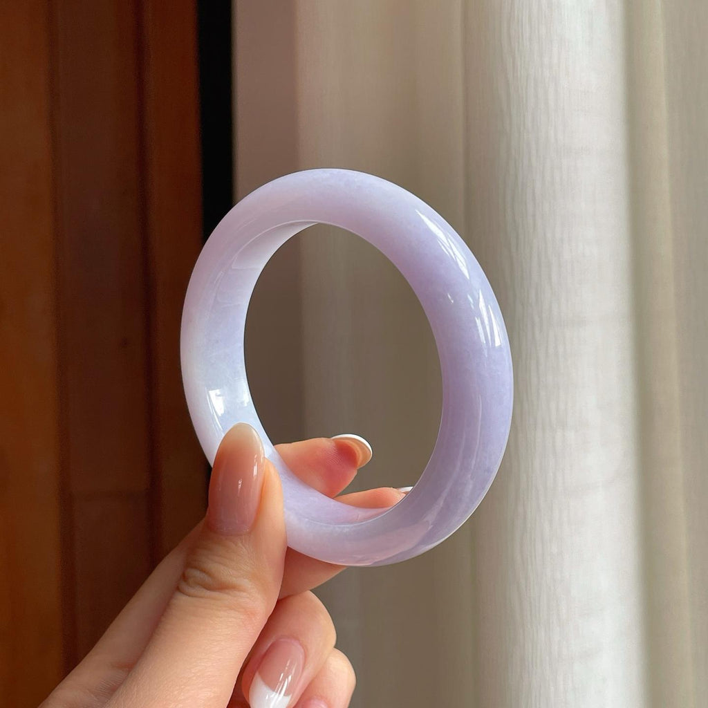 糯冰紫罗兰翡翠平安镯（53.8mm)（yc381220）