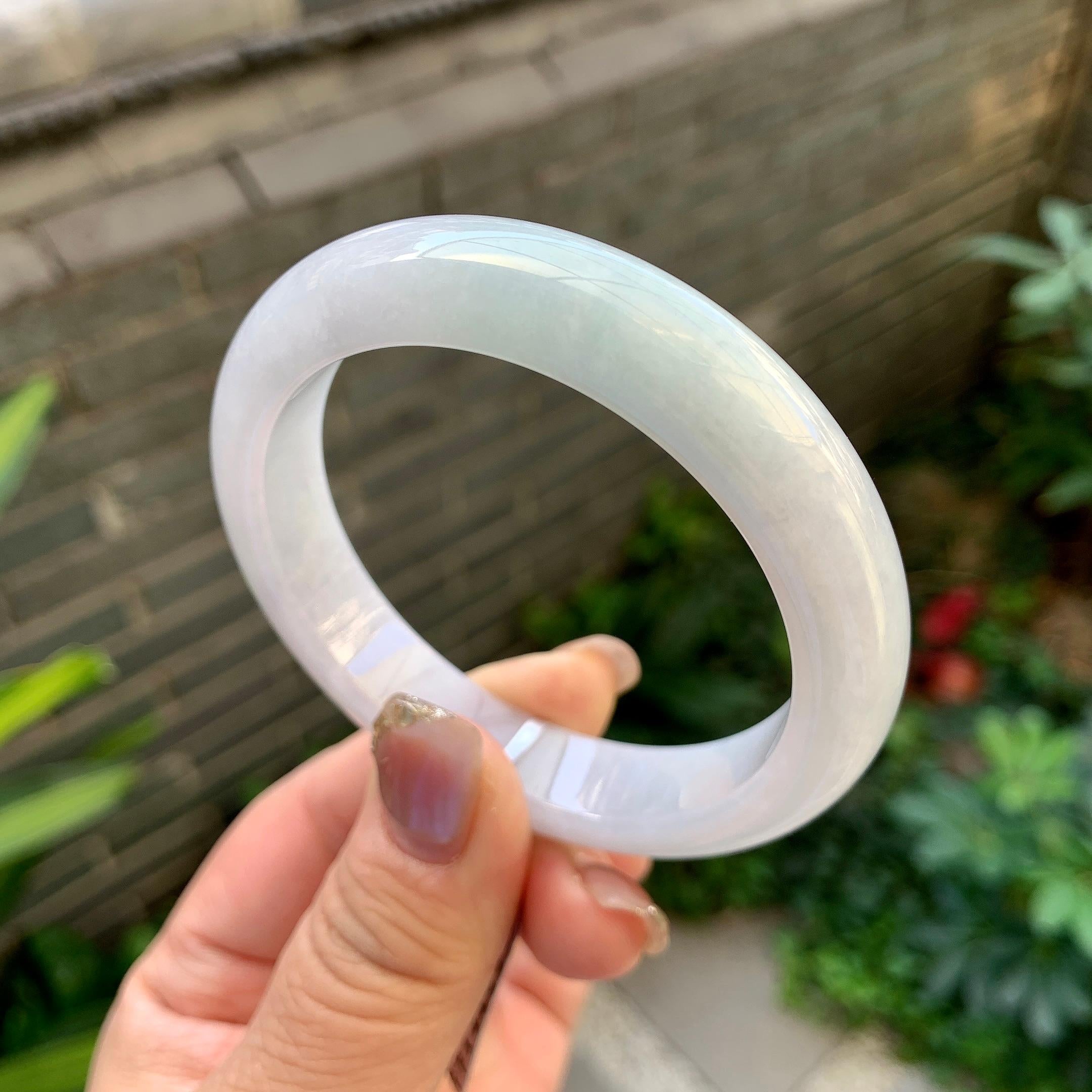 细糯种无色平安镯（53.8mm）（yc291721）