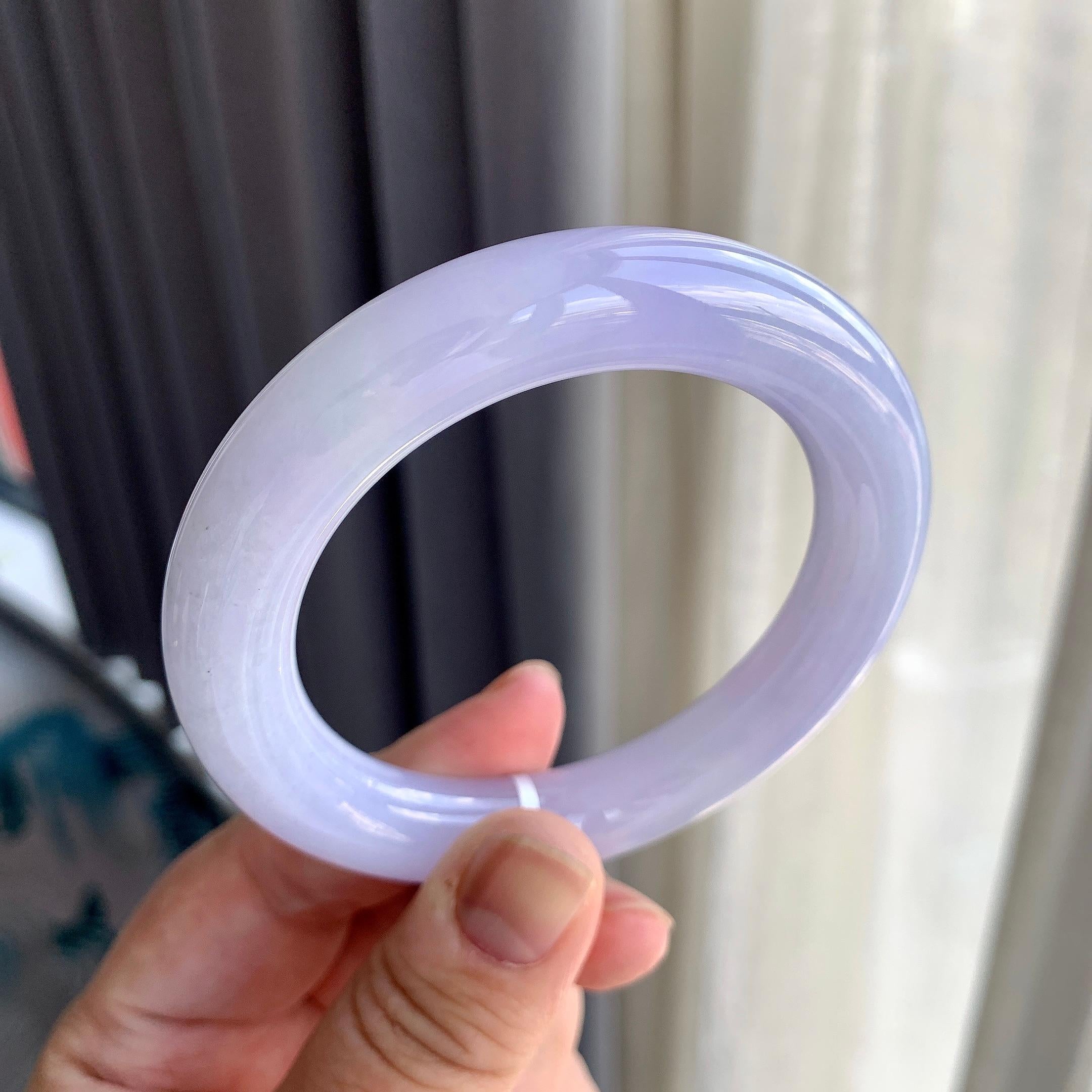 细糯种紫罗兰圆条手镯（56mm）（yc200617）