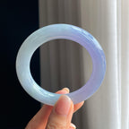 糯冰春带彩翡翠圆条手镯（54mm)（yc389543）