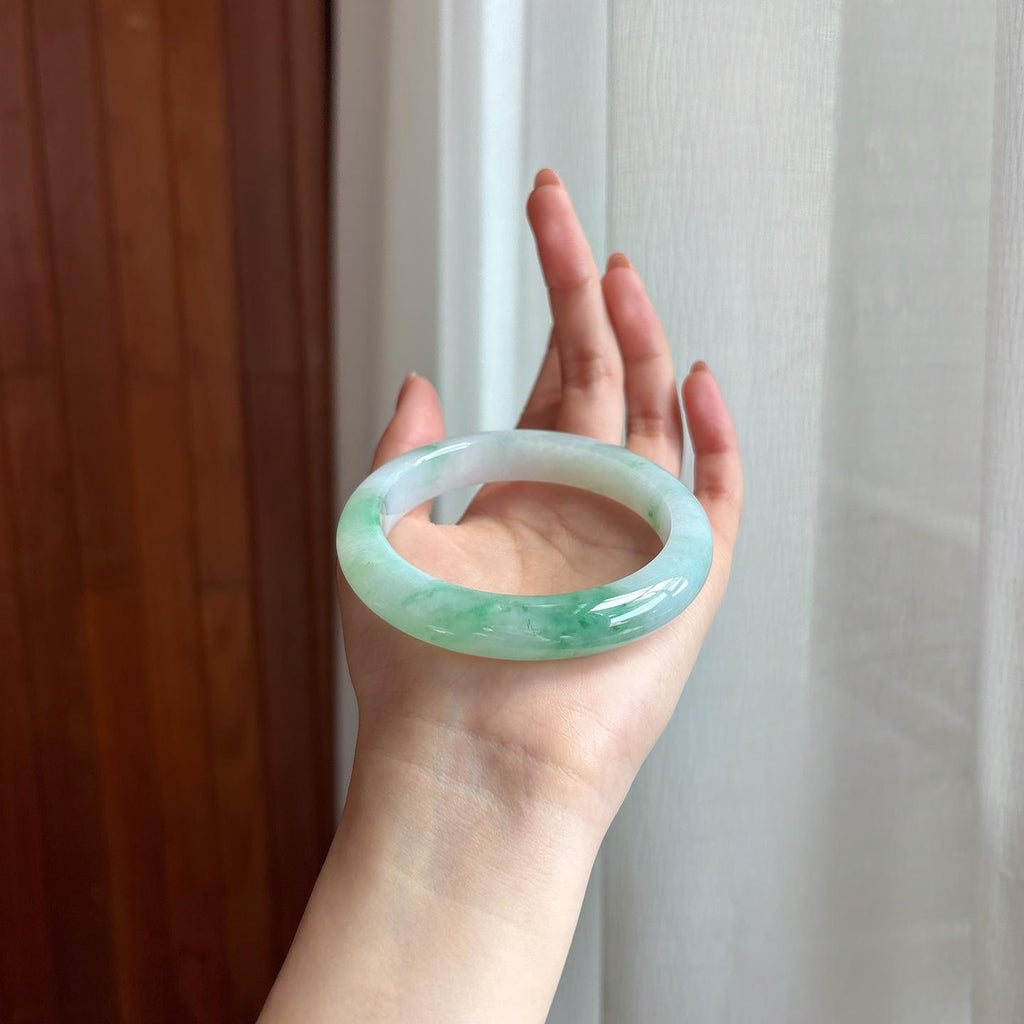 糯冰飘花平安镯（59.5mm)（yc329522）