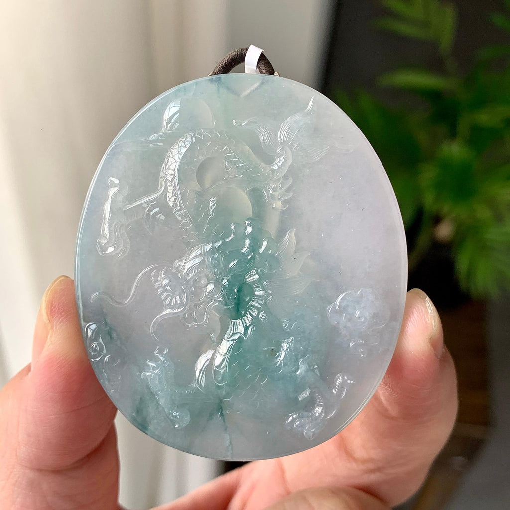 细糯种飘花龙牌挂件（yc231074）