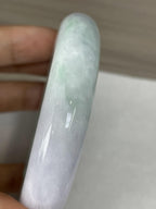 细糯种飘花正圈平安镯56.3圈      天然缅甸A货翡翠（yc421242）