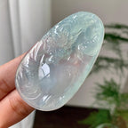 冰种晴水龙牌挂件（yc231050）