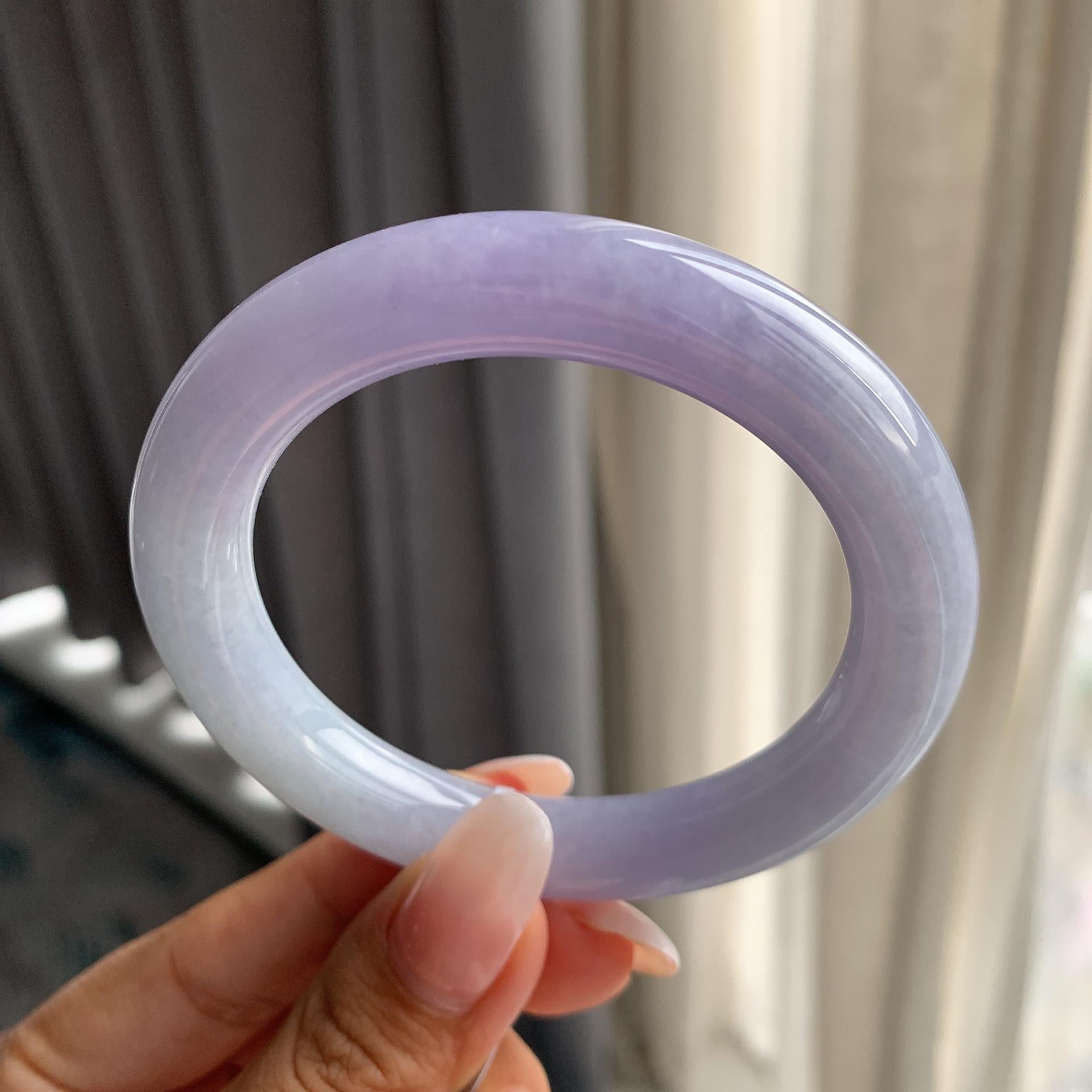 糯种紫罗兰圆条手镯（55.3mm）（yc196485）
