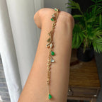 18k金冰种多彩莲蓬手链（yc229234）