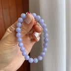 糯冰紫罗兰翡翠珠串手串（yc255678）