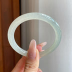 冰种淡晴底翡翠美人条手镯（53mm）（yc278676）