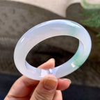 糯冰种飘花平安镯（54.7mm）（yc255594）