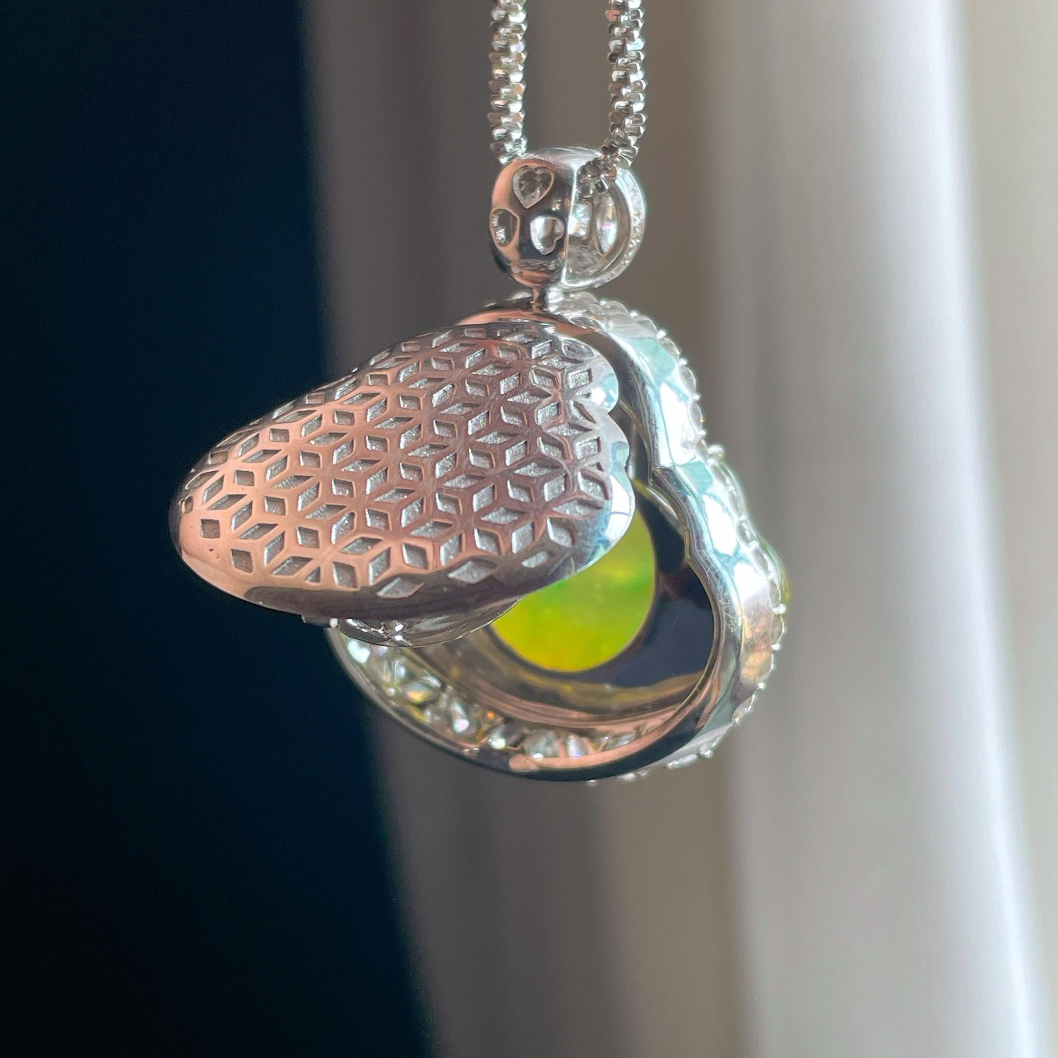 18k金钻镶冰种黄翡翡翠佛公（yc361787）