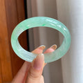 糯冰晴底洒金宽版翡翠贵妃镯（58.8mm)（yc419558）