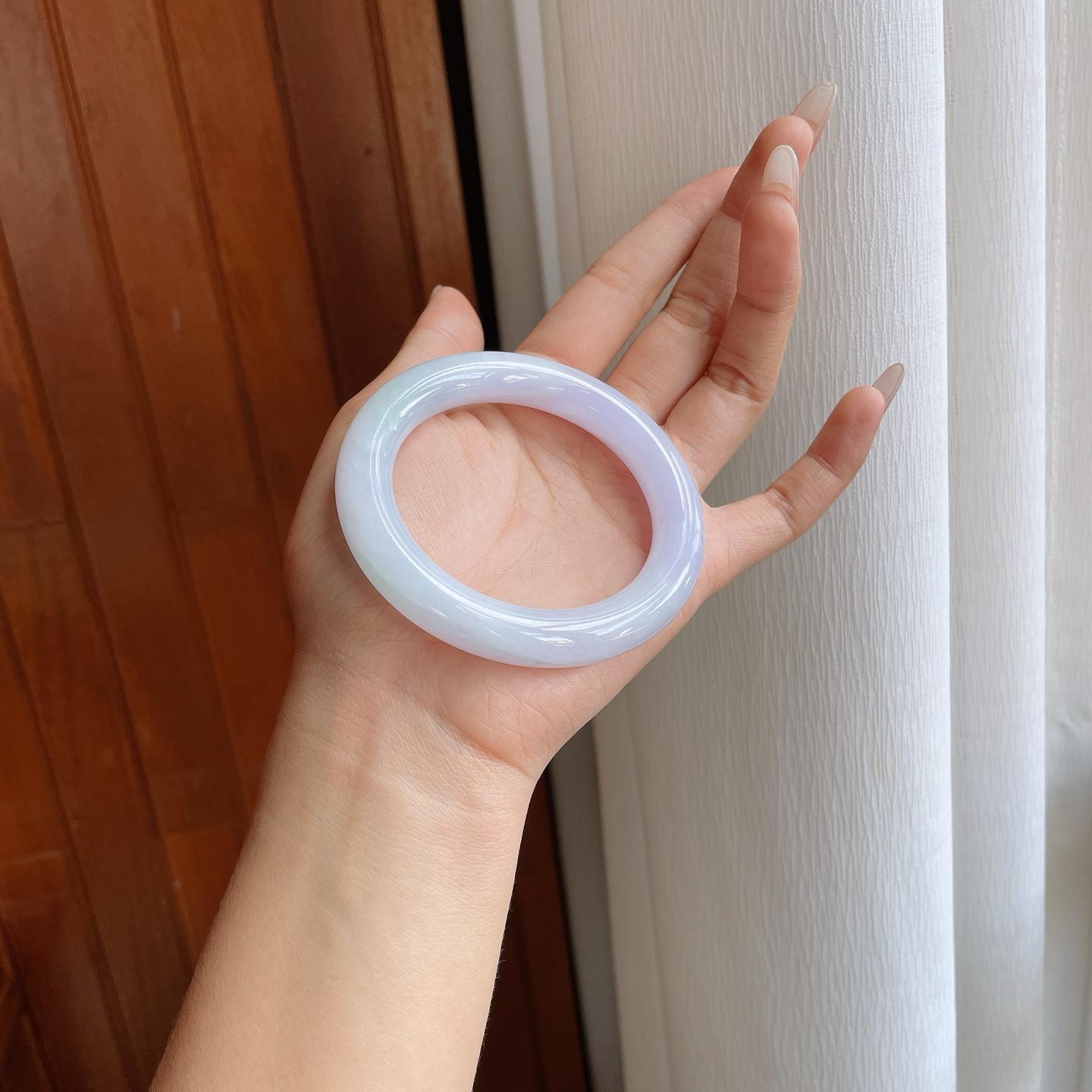 糯冰淡椿彩翡翠圆条（56.2mm）（yc272835）