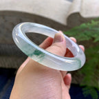 糯冰种飘花圆条手镯（57mm）（yc249467）