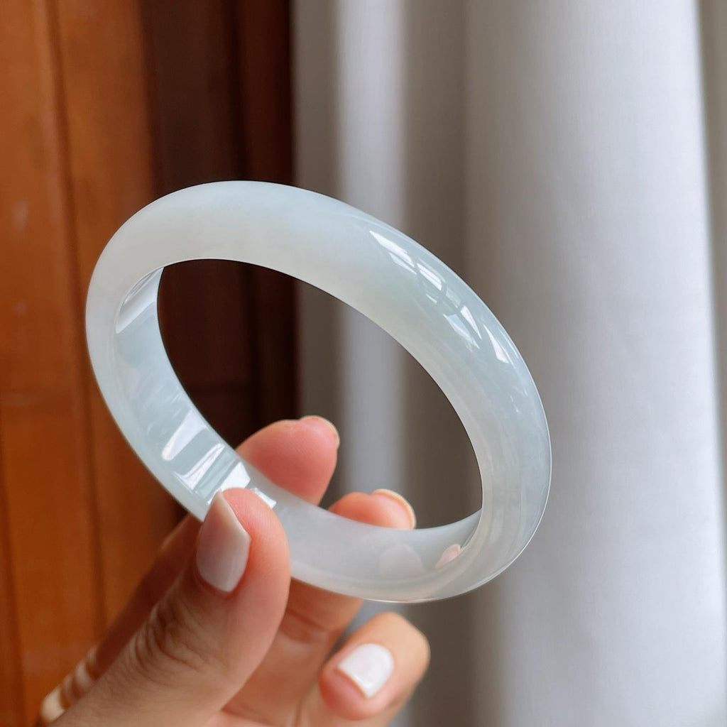 糯冰翡翠平安镯（58mm）（yc247652）