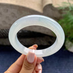糯冰种飘花平安镯（56.6mm）（yc229259）