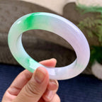 细糯种淡春彩平安镯（57.5mm）（yc233892）