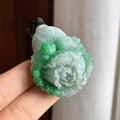 糯种带色白菜 百财 天然缅甸A货翡翠（yc457807）