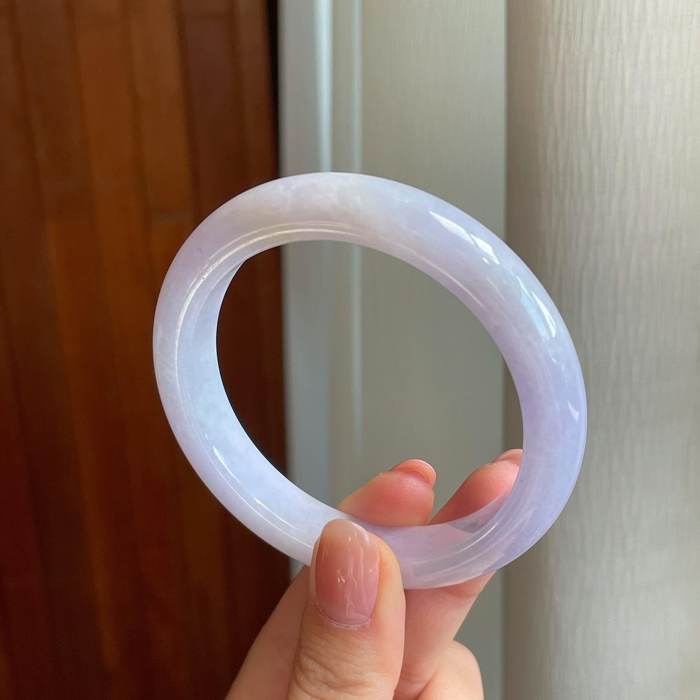 糯冰紫罗兰翡翠平安镯（56.5mm)（yc322522）