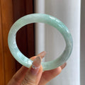 糯冰带底色翡翠平安镯（63mm）（yc289164）