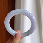 糯冰紫罗兰飘花翡翠圆条手镯（58mm）（yc221932）