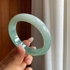 冰种湖水绿翡翠平安镯（56mm）（yc310374）