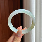 细糯种黄翡正圈平安镯 53圈 天然缅甸A货翡翠（yc441270）