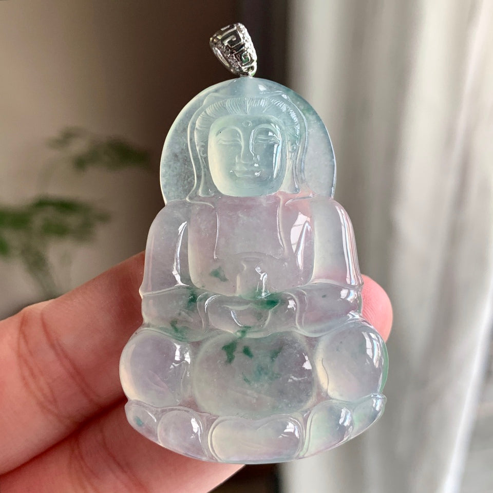 冰种飘花观音挂件（TF06263119）
