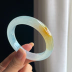 冰种黄翡翡翠平安镯（56.6mm）（yc419722）