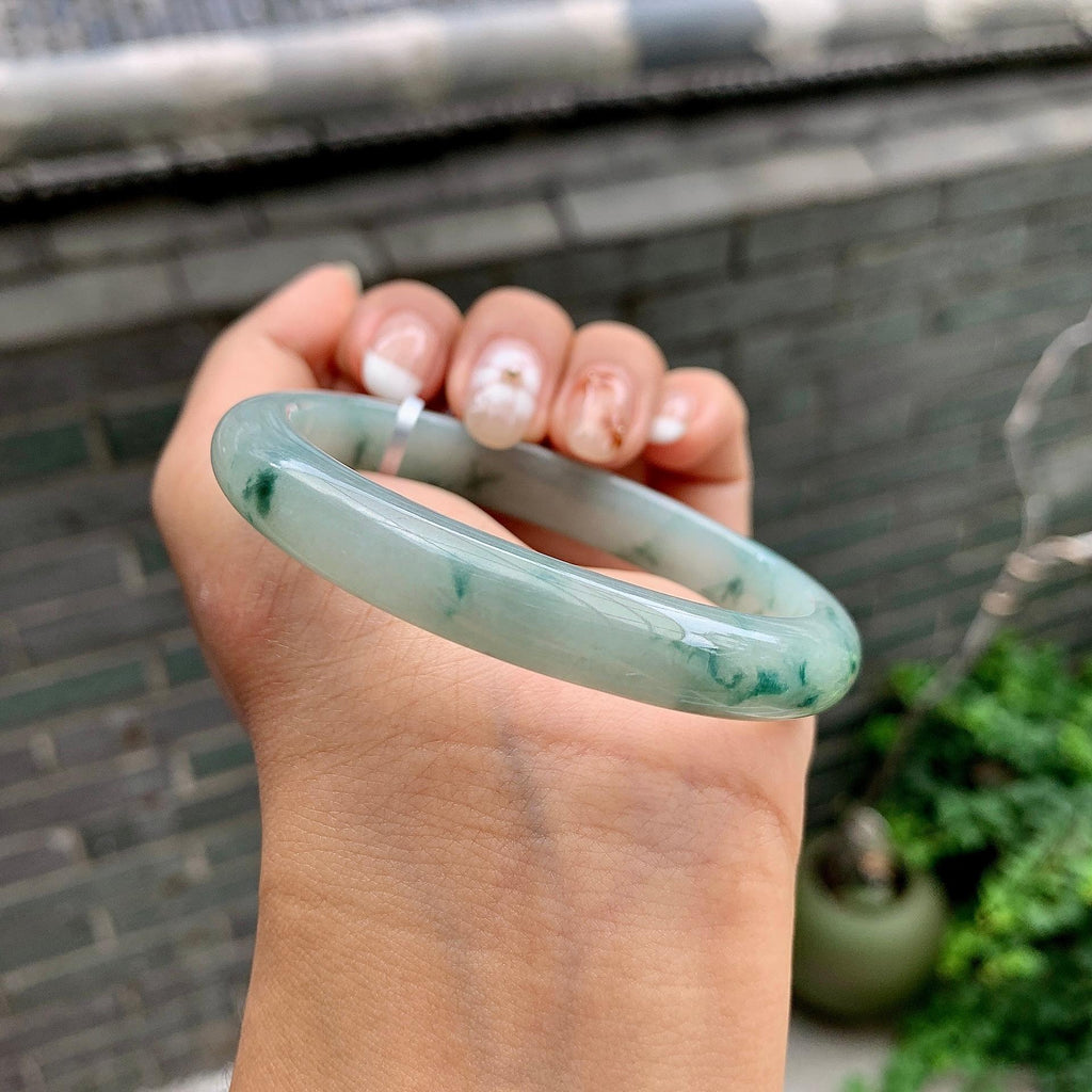 细糯种飘花贵妃手镯（57mm）（yc245101）