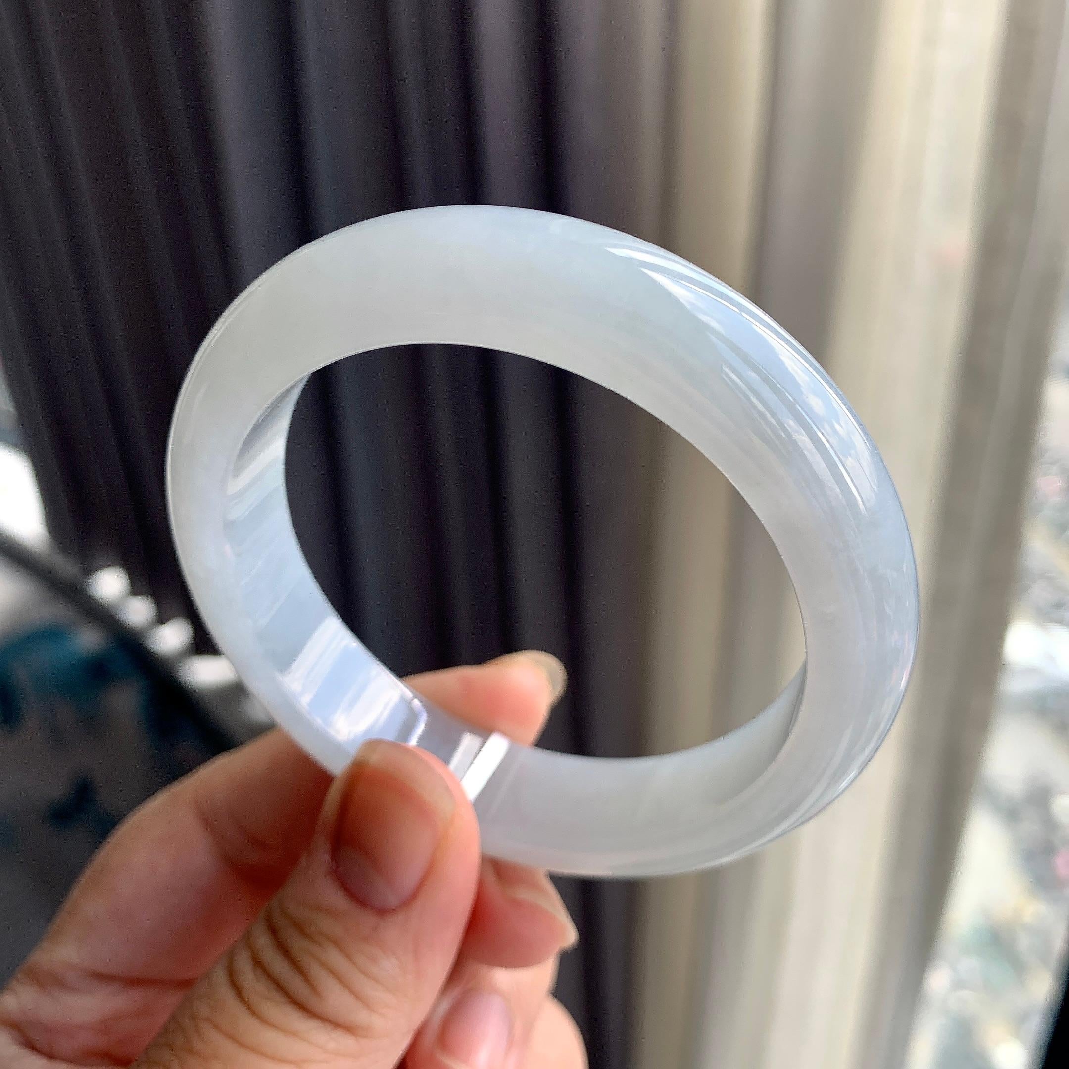 细糯种无色平安镯（55.6mm）（yc225075）