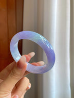 糯冰淡椿紫罗兰翡翠平安镯（55mm）（yc268249）