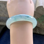 糯冰种飘花平安镯（56mm）（yc264534）