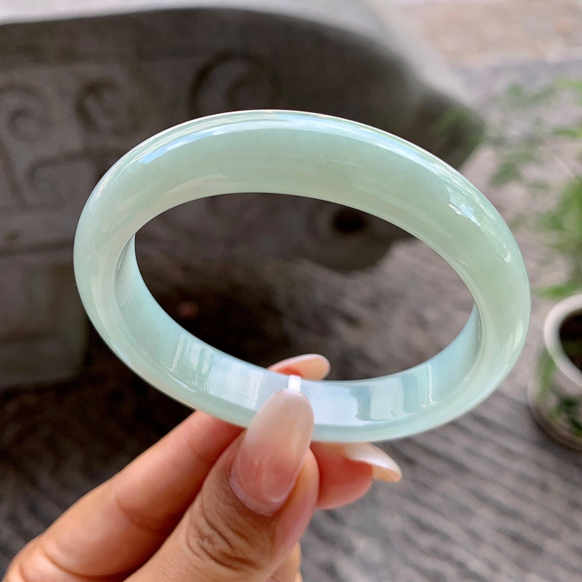细糯种晴底贵妃手镯（56.5mm）（yc202391）