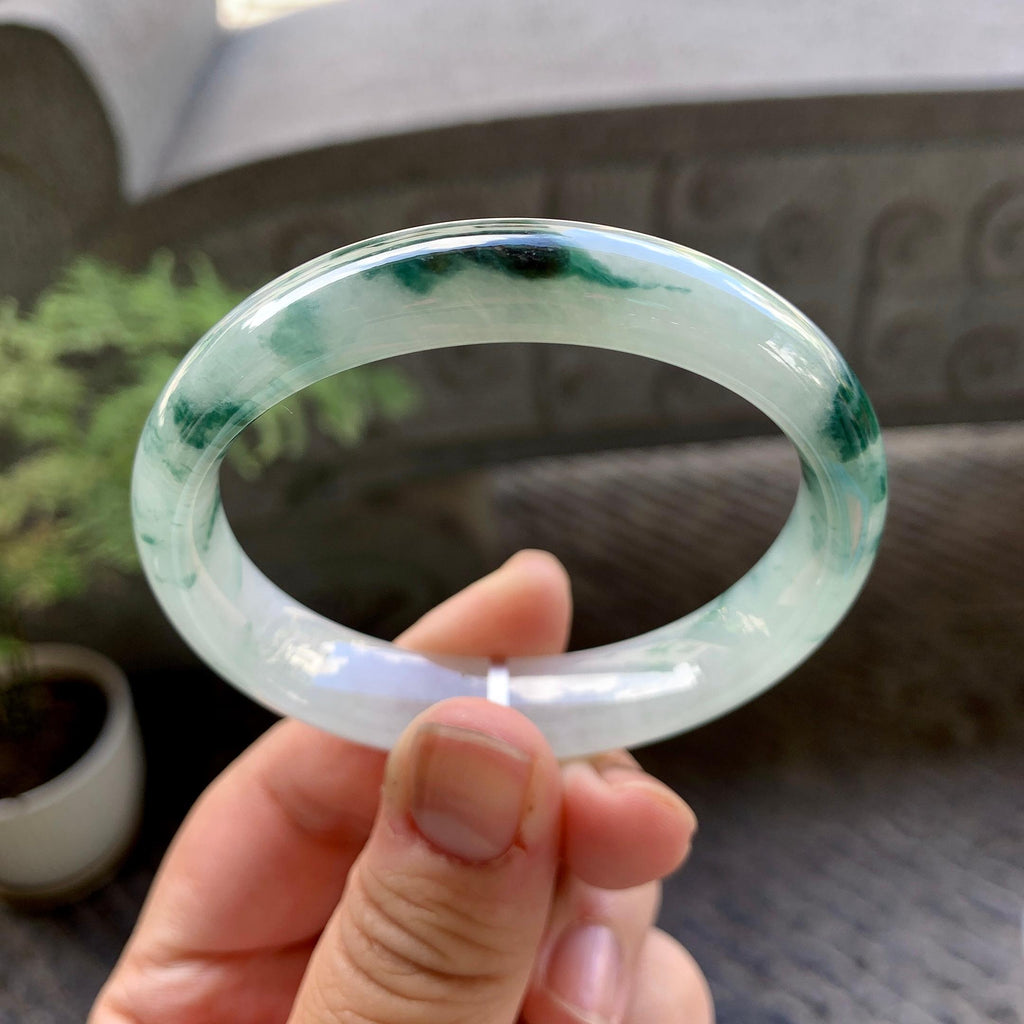 细糯种飘花贵妃手镯（55mm）（yc243899）