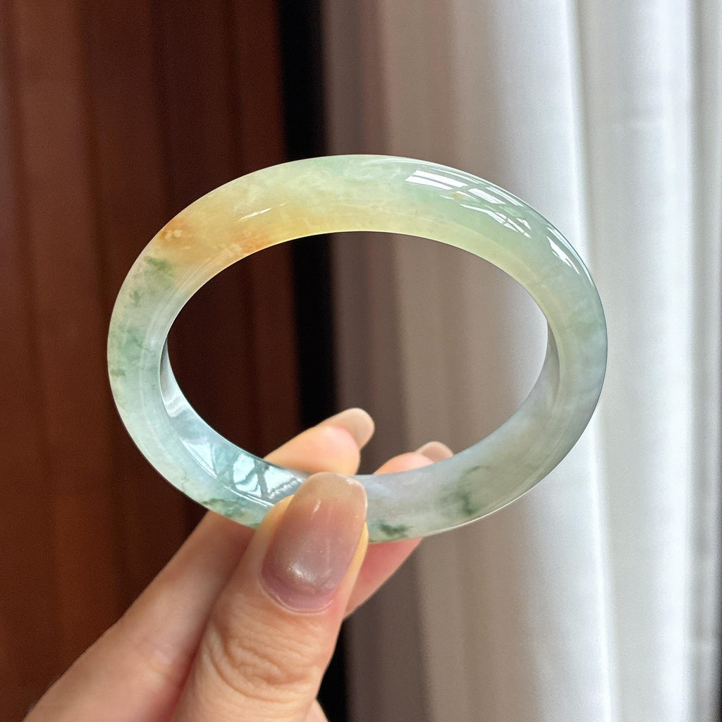 Vòng Ngọc Bích Mi Phi Tuyết Băng Phấn Hoa Đặc Sắc size 52